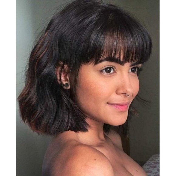 𝅺WOMEN Allu Bob Wigs -Black Mixed Brown